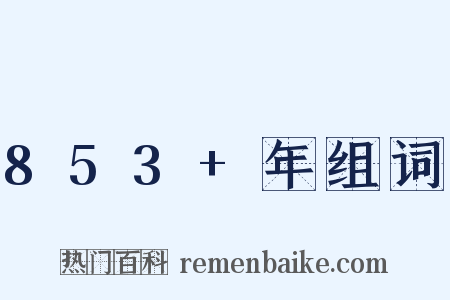 853+年组词是什么意思的图片